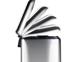 Wenko Treteimer Easy Close Anzahl Fächer 2 2x 12 Liter anthrazit metallic