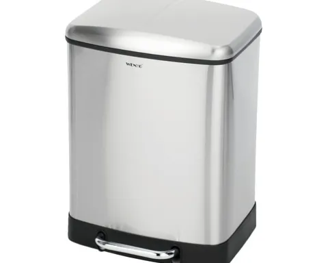 Wenko Treteimer Easy Close Anzahl Fächer 2 2x 12 Liter anthrazit metallic