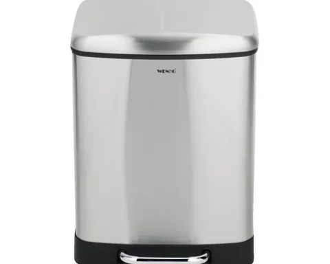 Wenko Treteimer Easy Close Anzahl Fächer 2 2x 12 Liter anthrazit metallic
