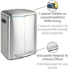 Wenko Treteimer Easy Close Anzahl Fächer 2 2x 20 Liter hellgrau