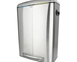 Wenko Treteimer Easy Close Anzahl Fächer 2 2x 20 Liter hellgrau
