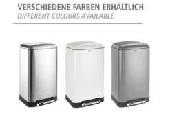 Wenko Treteimer Easy Close 30 l weiß-metallic