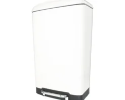 Wenko Treteimer Easy Close 30 l weiß-metallic