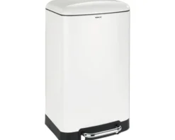Wenko Treteimer Easy Close 30 l weiß-metallic