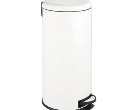 Wenko Treteimer Leman Easy Close 30 l weiß matt