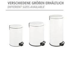 Wenko Treteimer Leman Easy Close 12 l weiß matt