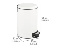 Wenko Treteimer Leman Easy Close 12 l weiß matt