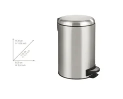 Wenko Treteimer Leman Easy Close 12 l grau glänzend