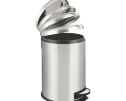 Wenko Treteimer Leman Easy Close 20 l grau glänzend