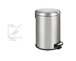 Wenko Treteimer Leman Easy Close 20 l grau glänzend