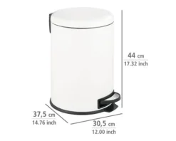 Wenko Treteimer Leman 20 l weiß matt
