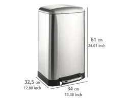 Wenko Treteimer Studio 30 l anthrazit metallic