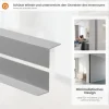 Winkelprofil 20x10 mm - Hart-PVC Kantenschutzprofil, Winkelleiste für Kanten und Ecken, Dekorativ, L-Form - 150 cm, Dunkelgrau