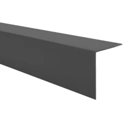 Winkelprofil 20x10 mm - Hart-PVC Kantenschutzprofil, Winkelleiste für Kanten und Ecken, Dekorativ, L-Form - 150 cm, Dunkelgrau
