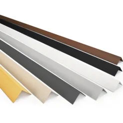 Winkelprofil 20x10 mm - Hart-PVC Kantenschutzprofil, Winkelleiste für Kanten und Ecken, Dekorativ, L-Form - 150 cm, Dunkelgrau