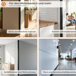 Winkelprofil 20x10 mm - Hart-PVC Kantenschutzprofil, Winkelleiste für Kanten und Ecken, Dekorativ, L-Form - 150 cm, Dunkelgrau