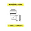 Winkelverbinder, Schlauchverbinder 90° - 5/16tube x 5/16tube