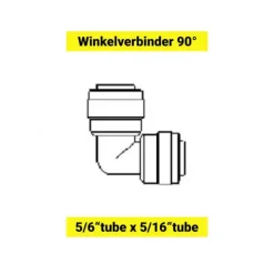 Winkelverbinder, Schlauchverbinder 90° - 5/16tube x 5/16tube