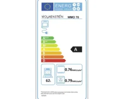 Wolkenstein Backofen WMO 70 Nutzvolumen 62 l Maße BxHxT 59,5 cm x 59,5 cm x 55 cm