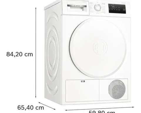 Wärmepumpentrockner WTH83004 Bosch Fassungsvermögen 8 kg U/min BxHxT 598x842x613 mm