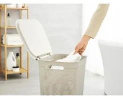 Wäschebehälter Rotho Brisen 50 l beige matt 1023507422WS