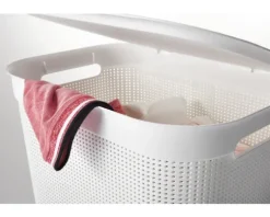 Wäschebehälter Rotho Brisen 50 l weiß matt 1023501100WS