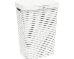 Wäschebehälter Rotho Country 55 l weiß matt 1032701100WS