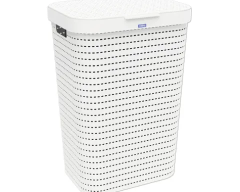 Wäschebehälter Rotho Country 55 l weiß matt 1032701100WS