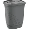 Wäschebehälter Rotho Flowers 55 l anthrazit matt 1756008853WS