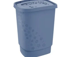 Wäschebehälter Rotho Flowers 55 l blau matt 1756006161WS