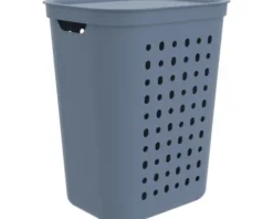 Wäschebehälter Rotho Jona 55 l blau matt 1050706161WS