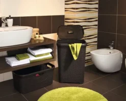 Wäschebox CURVER Style 60 l dunkelbraun