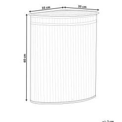 Wäschekorb BADULLA Bambus Hellbraun 57 L