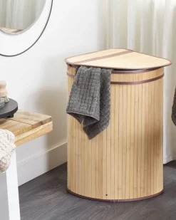 Wäschekorb BADULLA Bambus Hellbraun 57 L