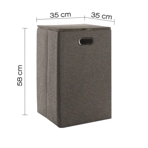 Wäschekorb in dunkelbrauner Farbe - 70l | Garofano