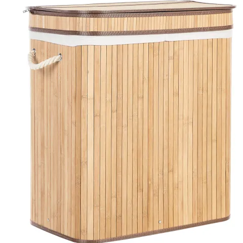 Wäschekorb KALTHOTA Bambus Hellbraun 100 L