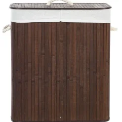 Wäschekorb KANDY Bambus Dunkelbraun 72 L