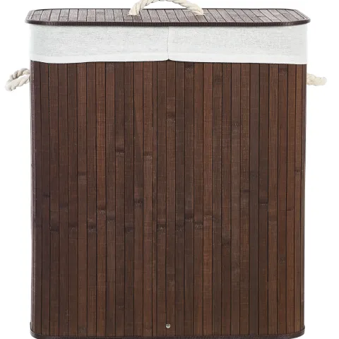 Wäschekorb KANDY Bambus Dunkelbraun 72 L