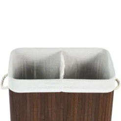 Wäschekorb KANDY Bambus Dunkelbraun 72 L