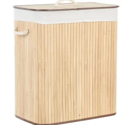 Wäschekorb KANDY Bambus Hellbraun 100 L