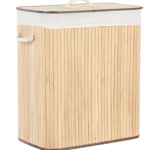 Wäschekorb KANDY Bambus Hellbraun 100 L