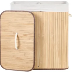 Wäschekorb KANDY Bambus Hellbraun 100 L