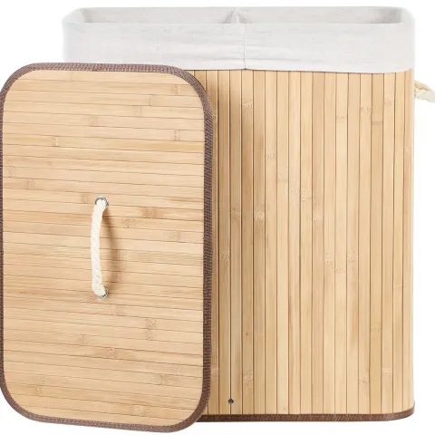 Wäschekorb KANDY Bambus Hellbraun 100 L