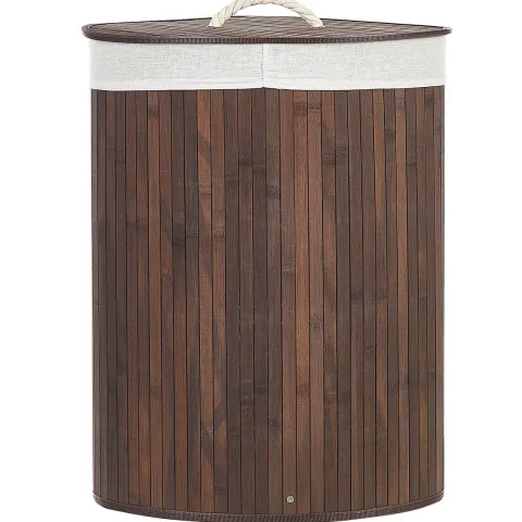 Wäschekorb MATARA Bambus Dunkelbraun 57 L