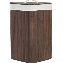 Wäschekorb MATARA Bambus Dunkelbraun 57 L