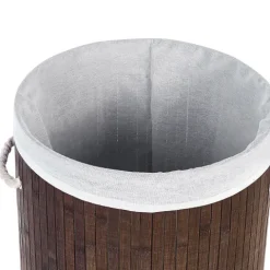 Wäschekorb SANNAR Bambus Dunkelbraun 75 L