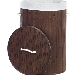 Wäschekorb SANNAR Bambus Dunkelbraun 75 L