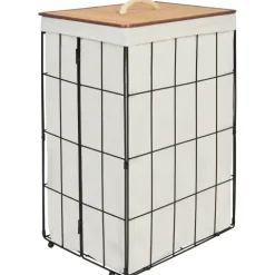 Wäschekorb MIRISSA Metall Schwarz 72 L
