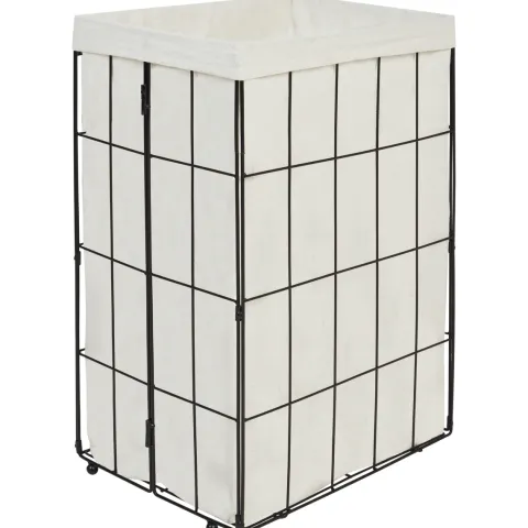 Wäschekorb MIRISSA Metall Schwarz 72 L