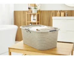 Wäschekorb Rotho Country 40 l beige matt 1040407422WS